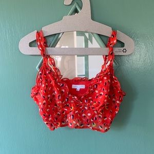Red Floral Tank Top || Emory Park